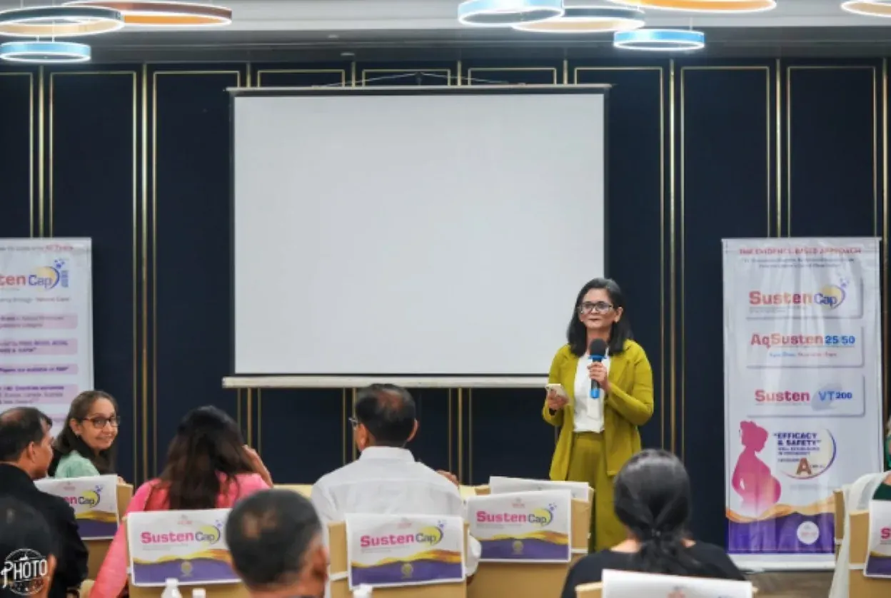 Dr. Mona Shroff speaking at a professional event